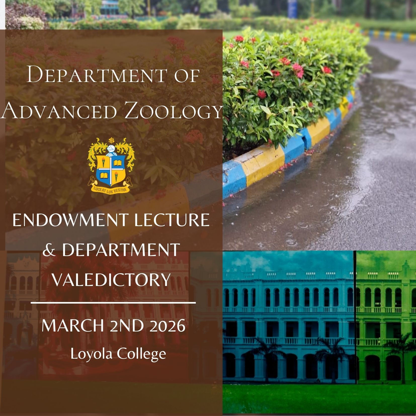 Department of Advanced Zoology: Endowment Lecture and Valedictory - Invitation