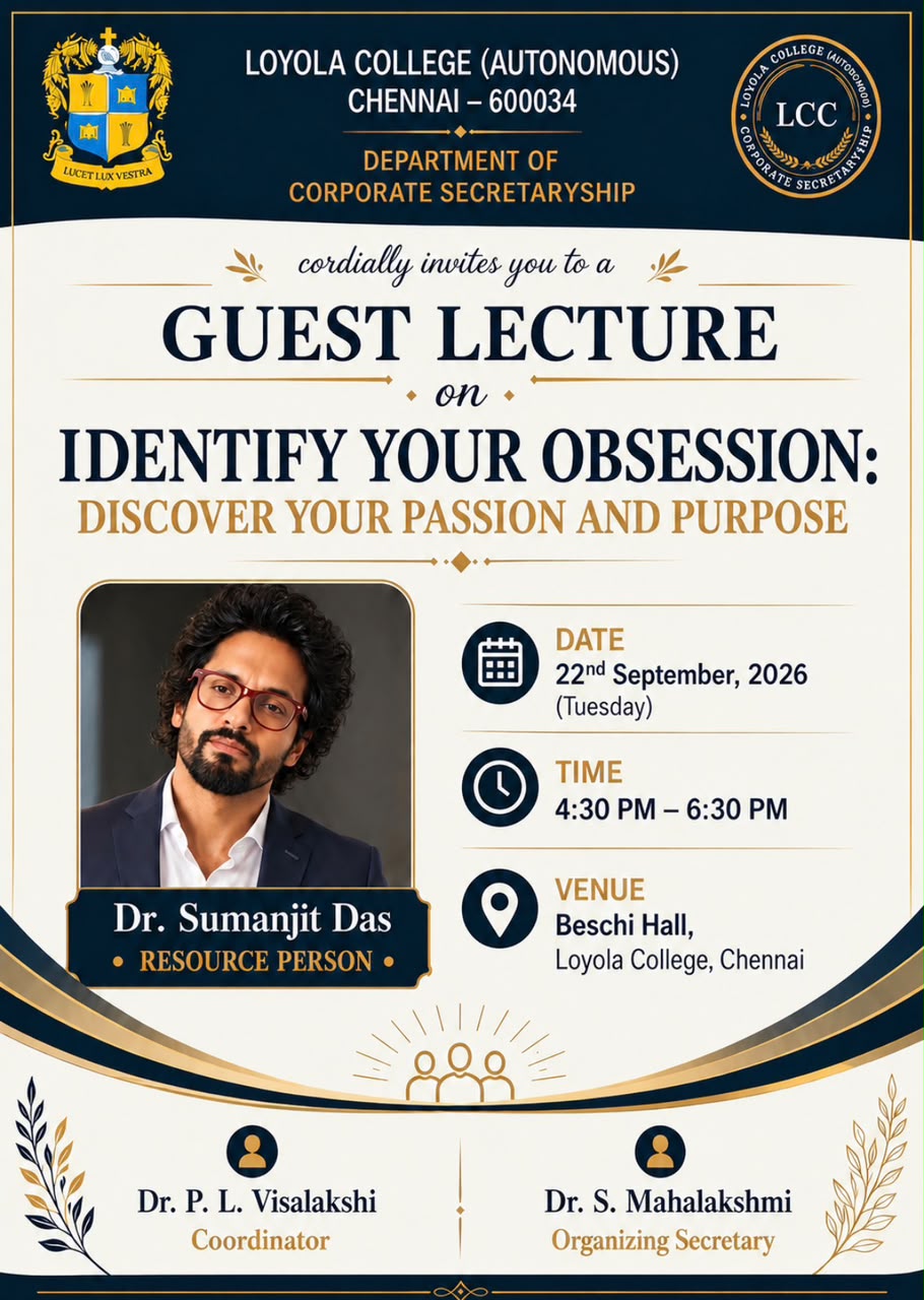 Guest Lecture on “Identify Your Obsession: Discover Your Passion and Purpose“