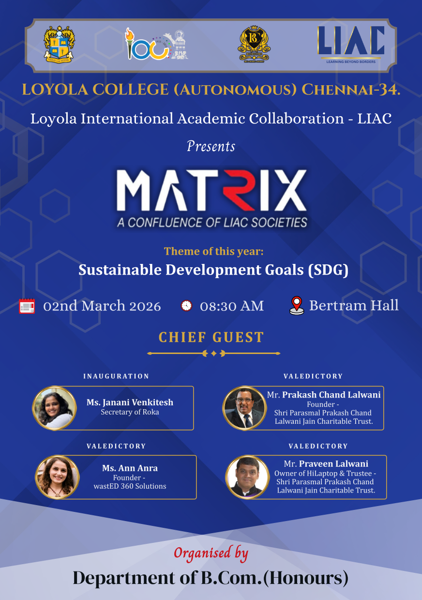 MATRIX A Confluence of LIAC Societies - Sustainable Development Goals (SDG) - Invitation
