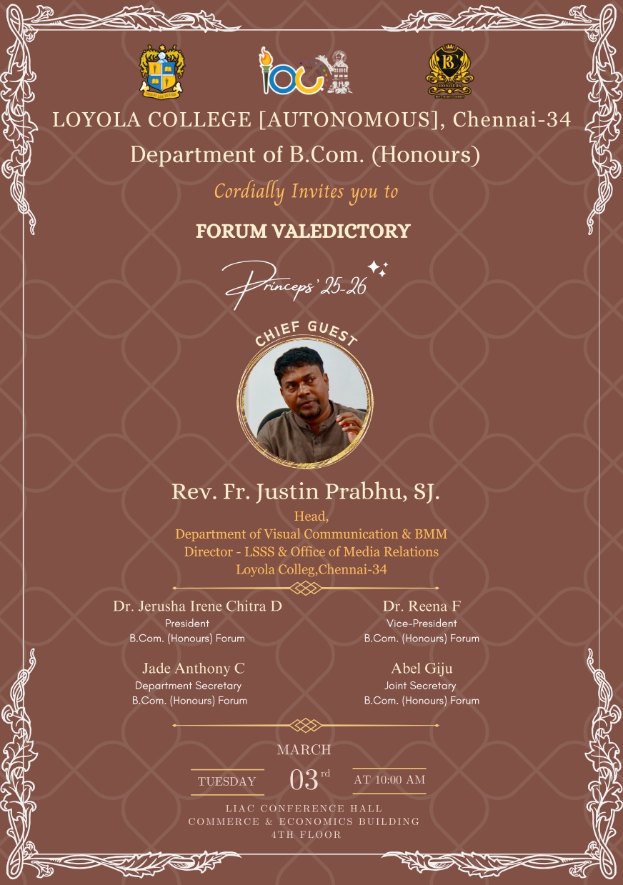 Forum Valedictory - Princeps 25-26 - Invitation