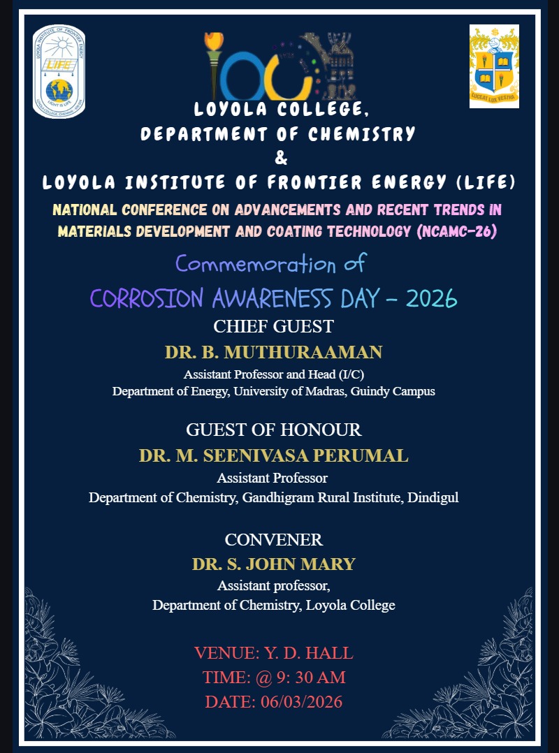 Commemoration of Corrosion Awareness Day - 2026 - Invitation