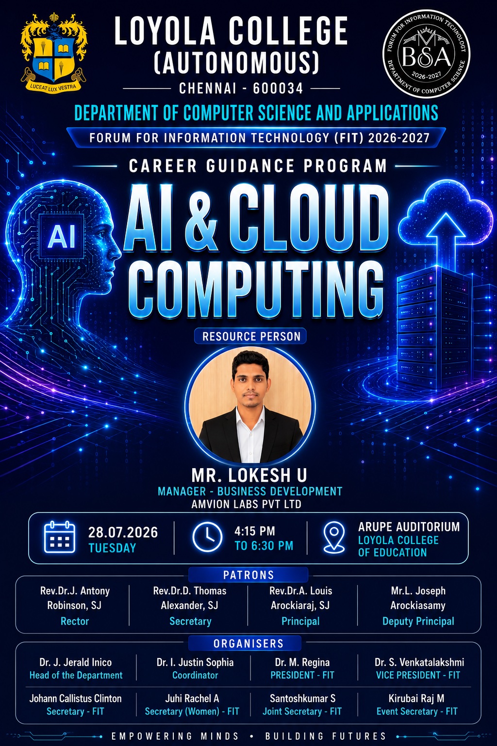 Career Guidance Program  “AI and Cloud Computing“ - Invitation