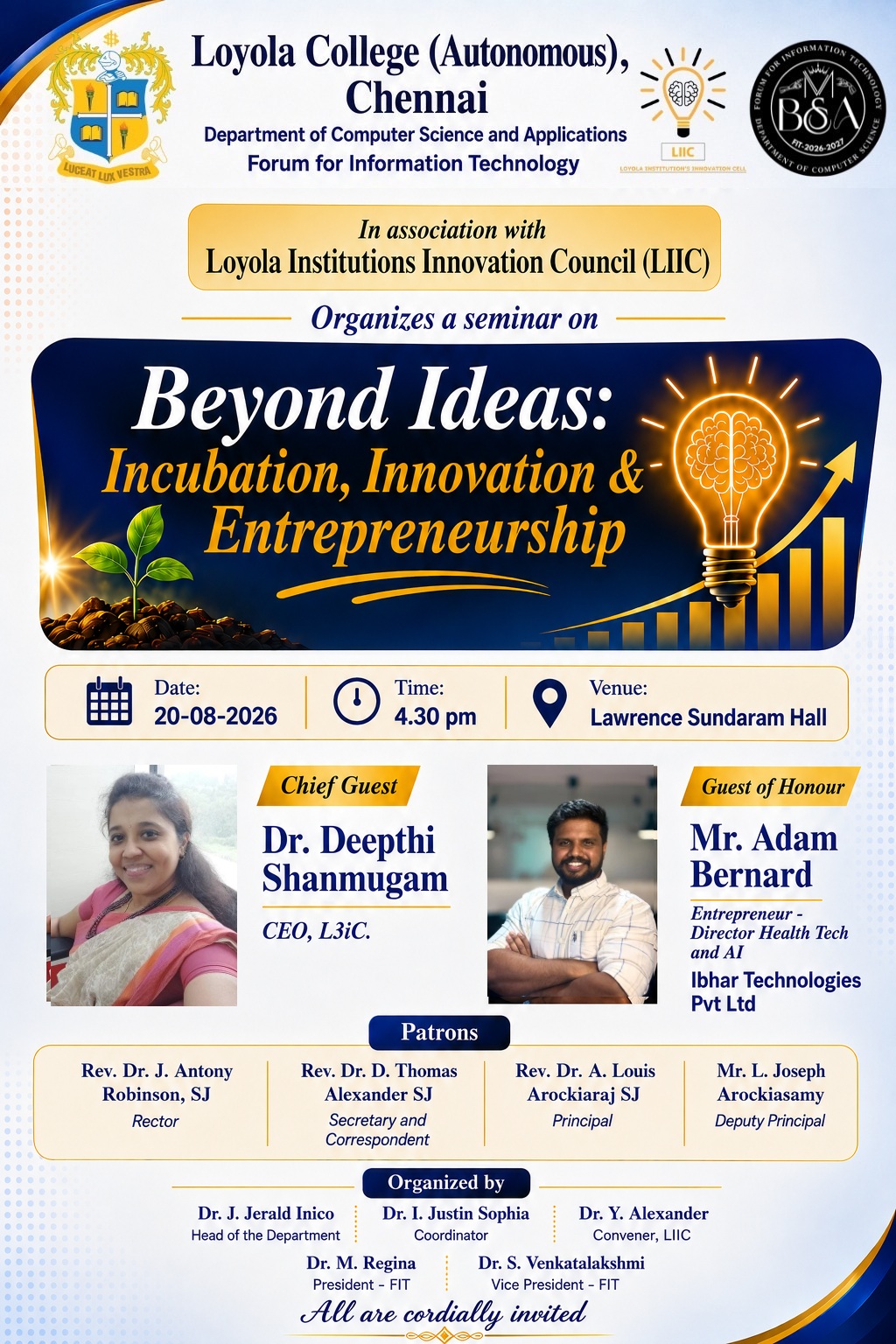 Seminar on “Beyond Ideas: Incubation“ - Invitation
