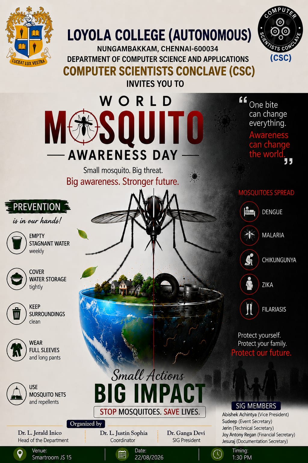 World Mosquito Awareness Day - Invitation