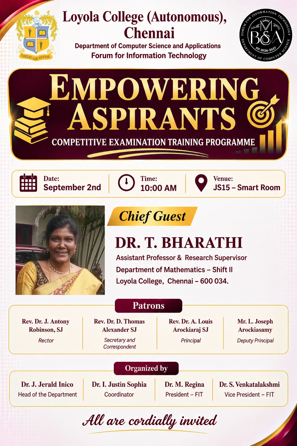 Empowering Aspirants | Competitive Examination Training Programme - Invitation