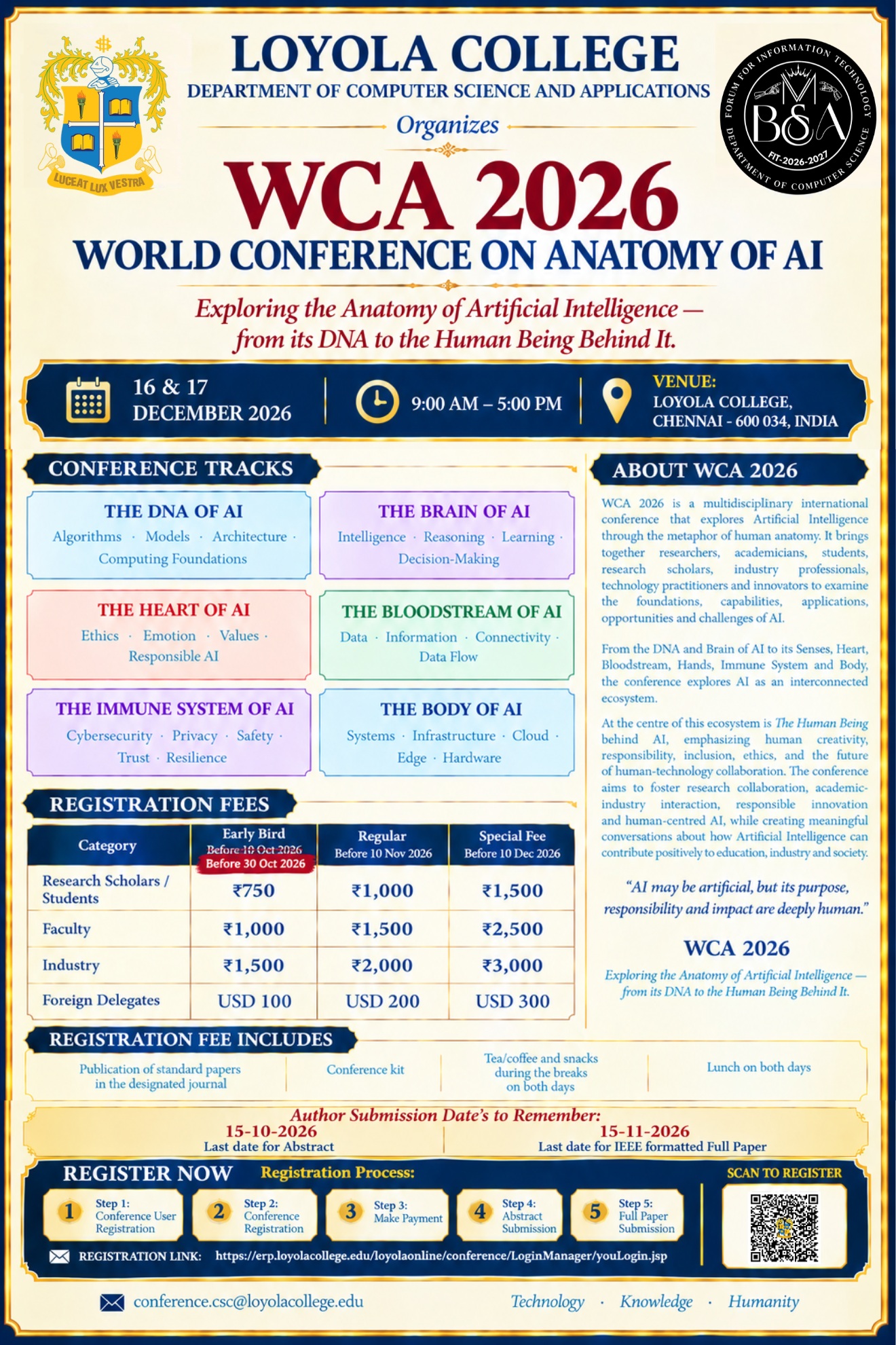 World Conference on Anatomy of AI - WCA 2026