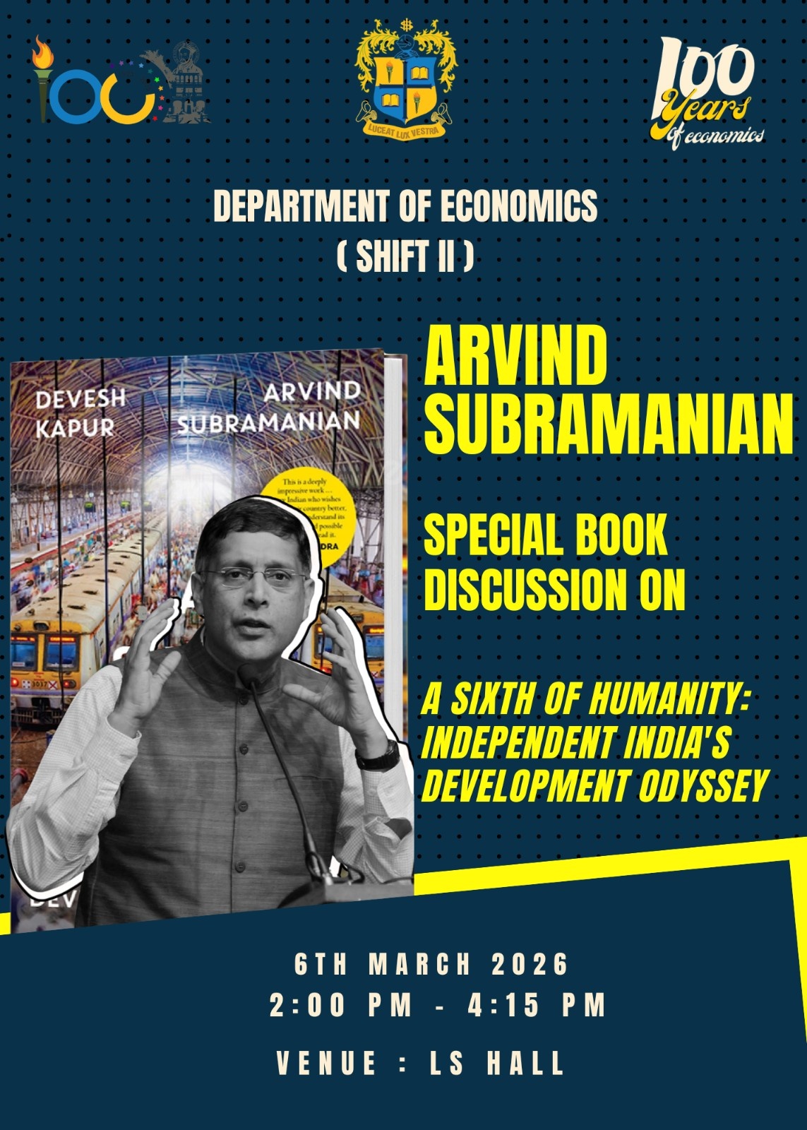 Special Book Discussion on A Sixth of Humanity: Independent Indias Development Odyssey - Invitation