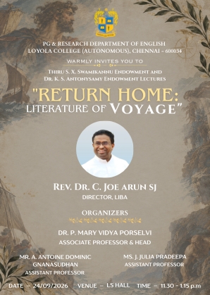 Endowment Lecture - “Return Home: Literature of Voyage“