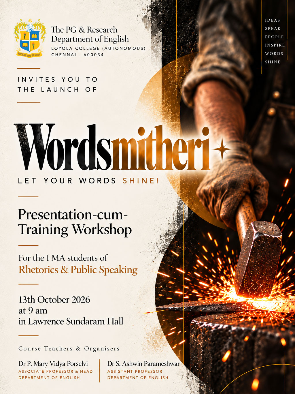 Wordsmitheri - Presentation-cum-Training Workshop on Rhetoric and Public Speaking