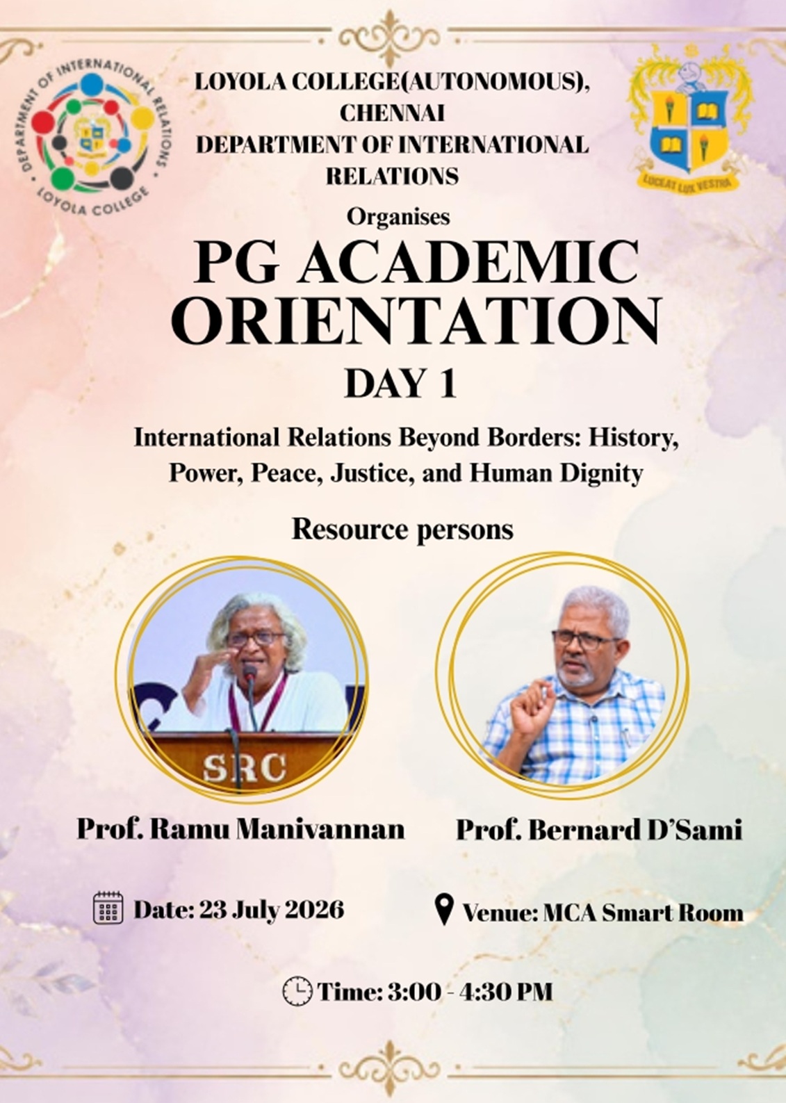 PG Academic Orientation - Invitation