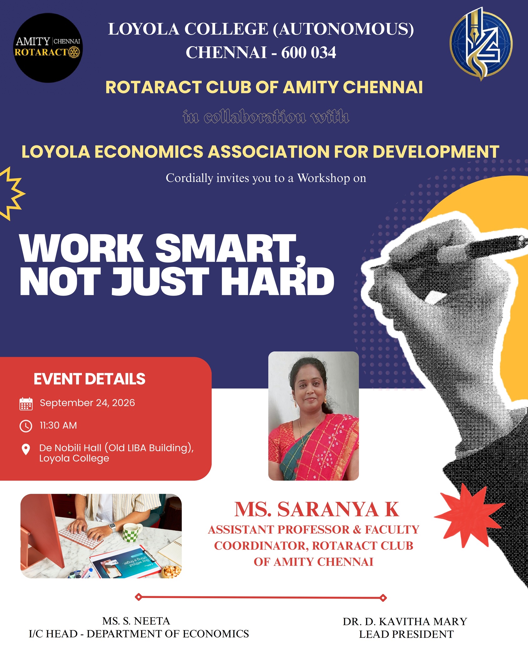 Workshop - WORK SMART, NOT JUST HARD - Invitation