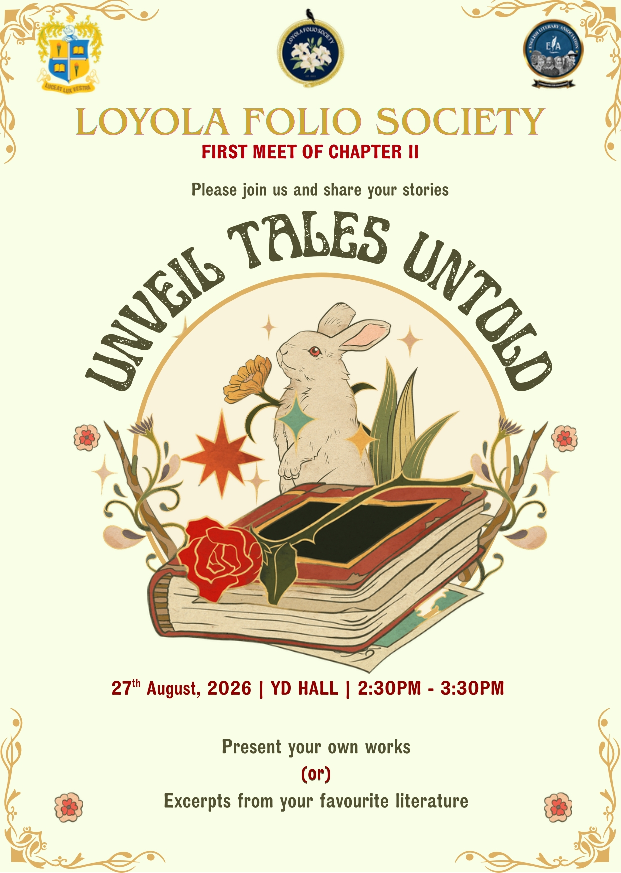 First Meet of Chapter II - Unveil Tales Untold - Invitation