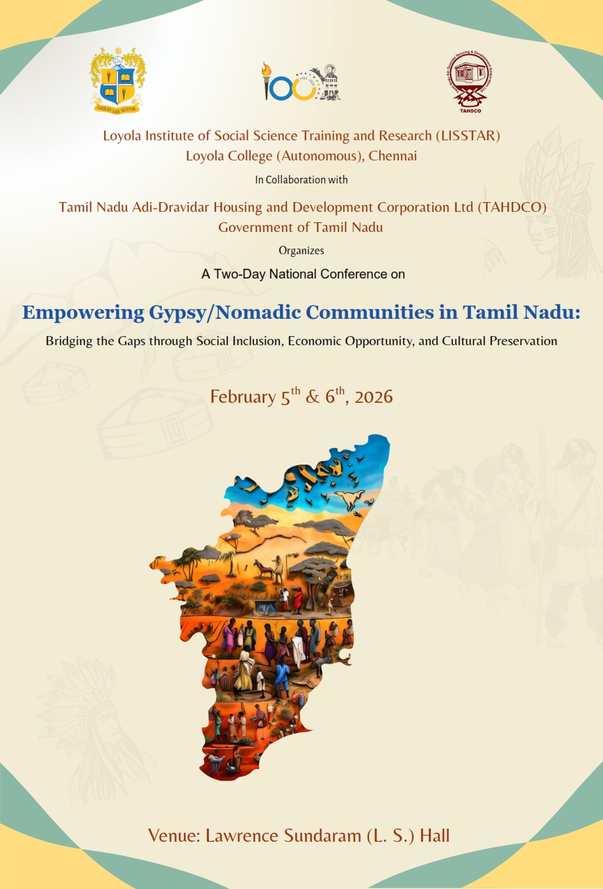 Two-day National Conference on “Empowering Gypsy/Nomadic Communities in Tamil Nadu: Bridging Gaps through Social Inclusion, Economic Opportunities, and Cultural Preservation“ - Invitation