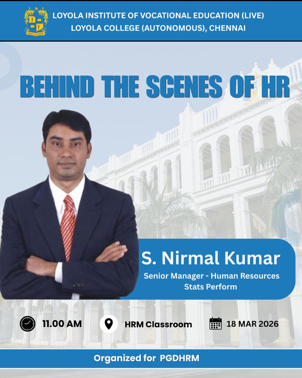 Behind the Scenes of HR - Invitation