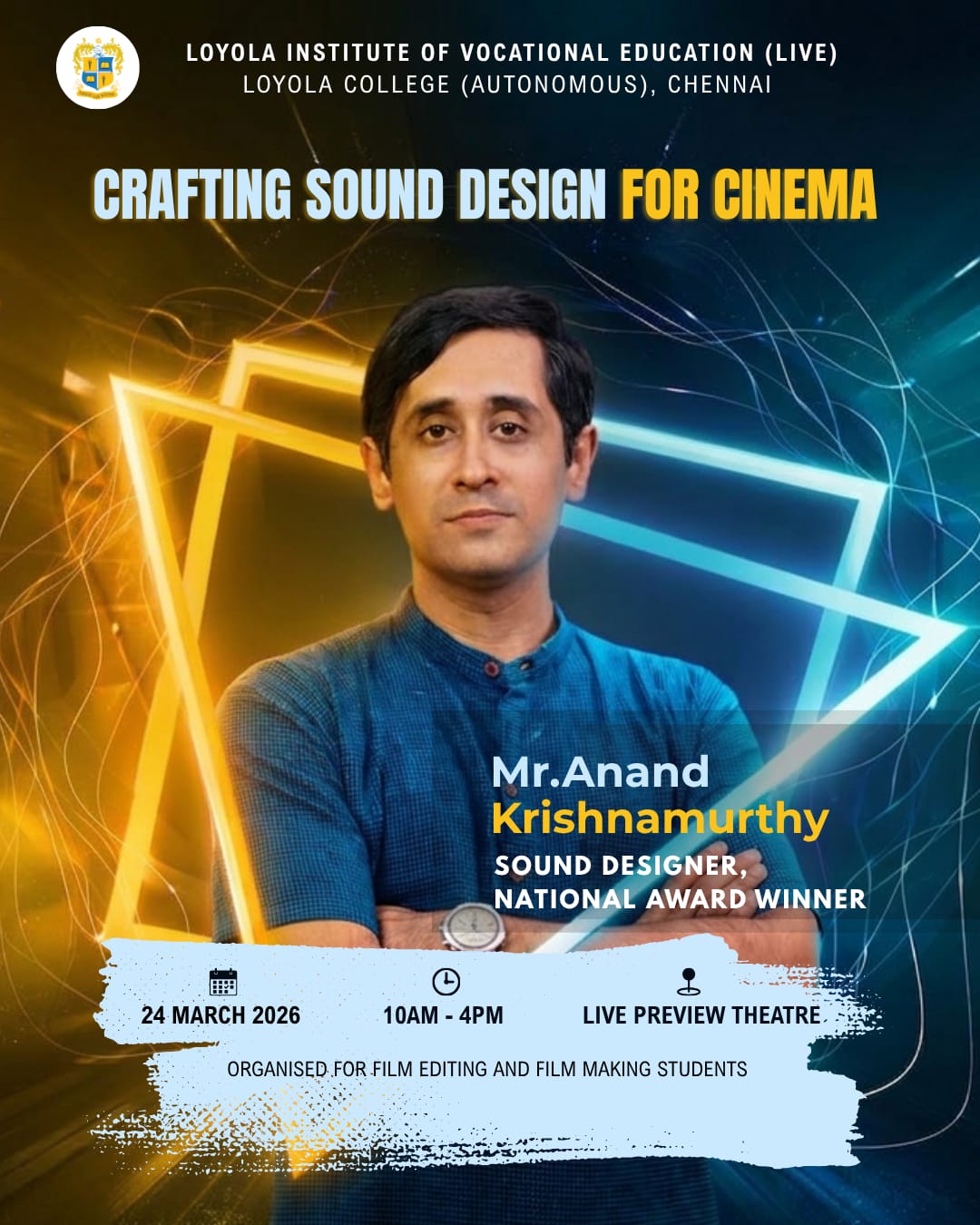 CRAFTING SOUND DESIGN FOR CINEMA - Invitation