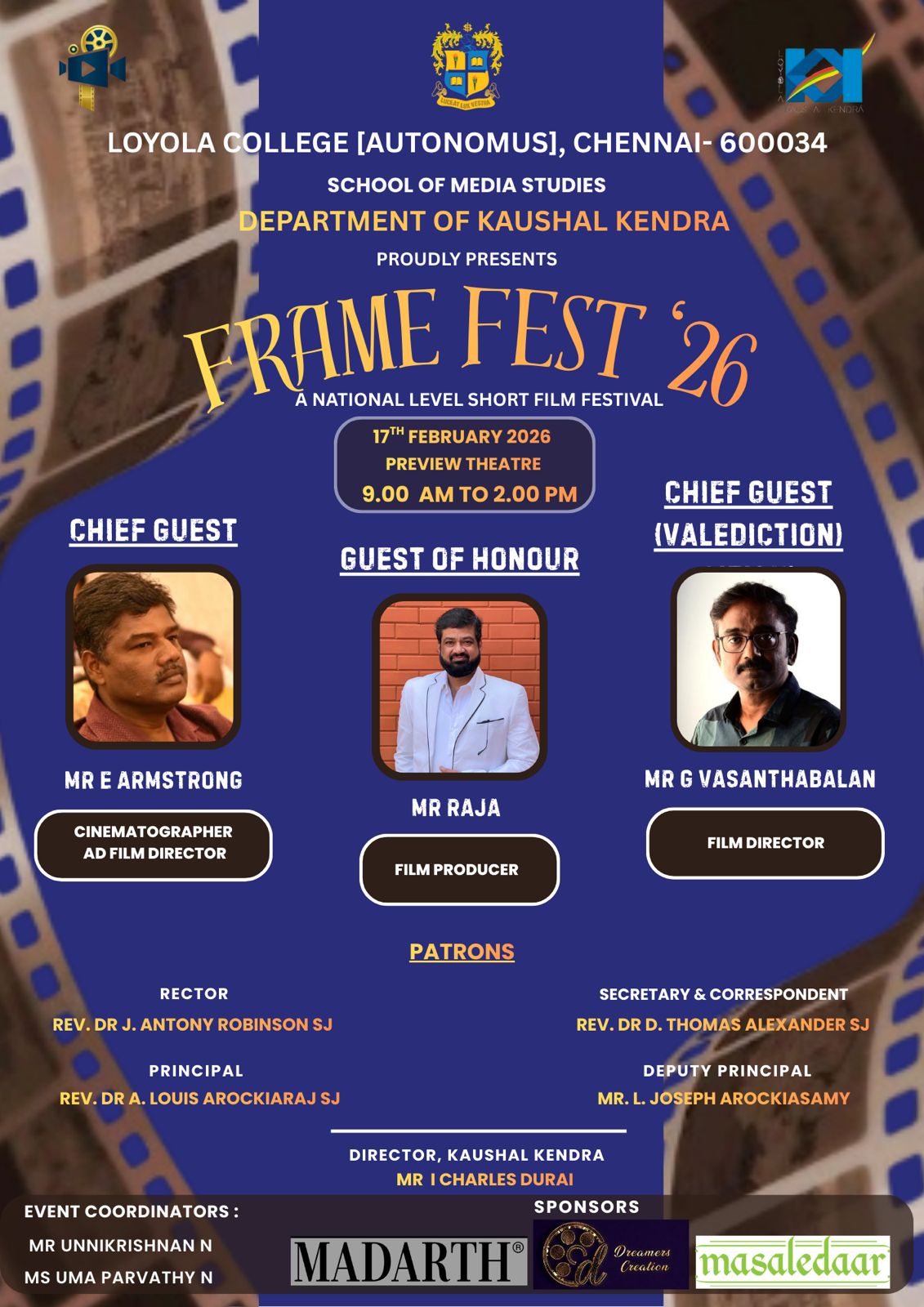 A National Level Short Film Festival: Frame Fest 26 - Invitation