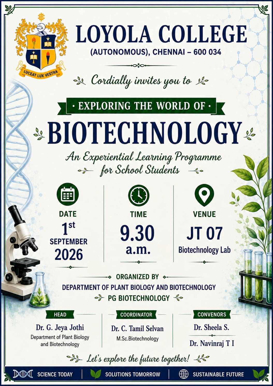 Exploring the World of Biotechnology - Invitation