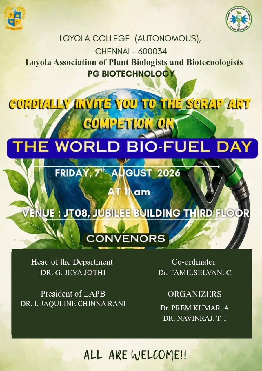 Scrapt Art Competition on “The World Bio-Fuel Day“ - Invitation
