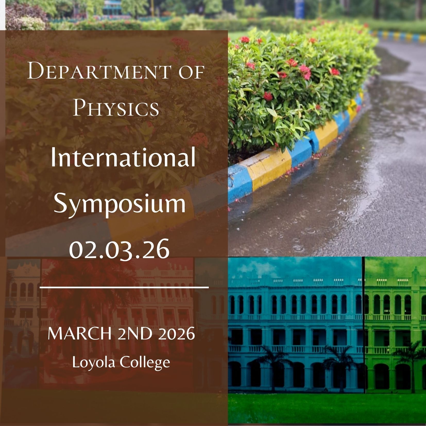 International Symposium, Department of Physics - Invitation