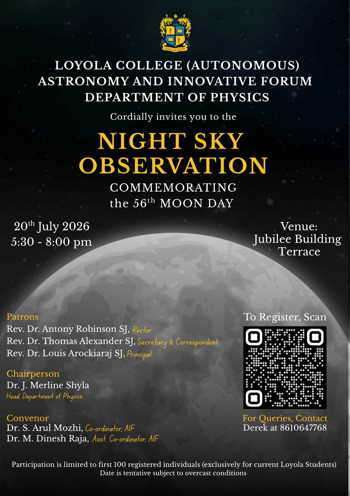 Night Sky Observation - Commemorating the 56th Moon Day - Invitation