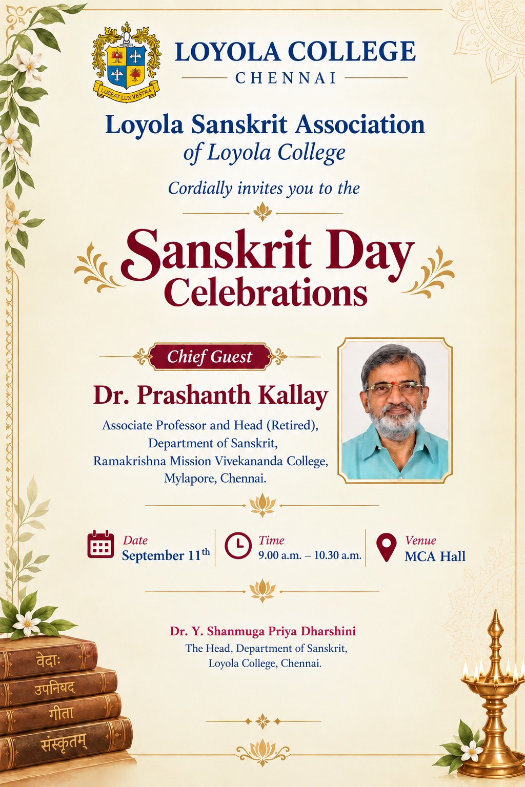 Sanskrit Day Celebrations - Invitation
