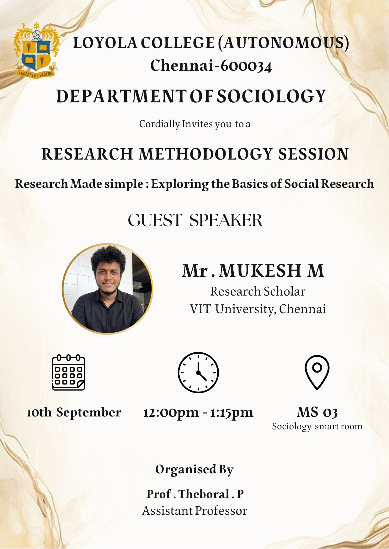 Research Methodology Session “Research Made Simple: Exploring the Basics of Social Research“ - Invitation
