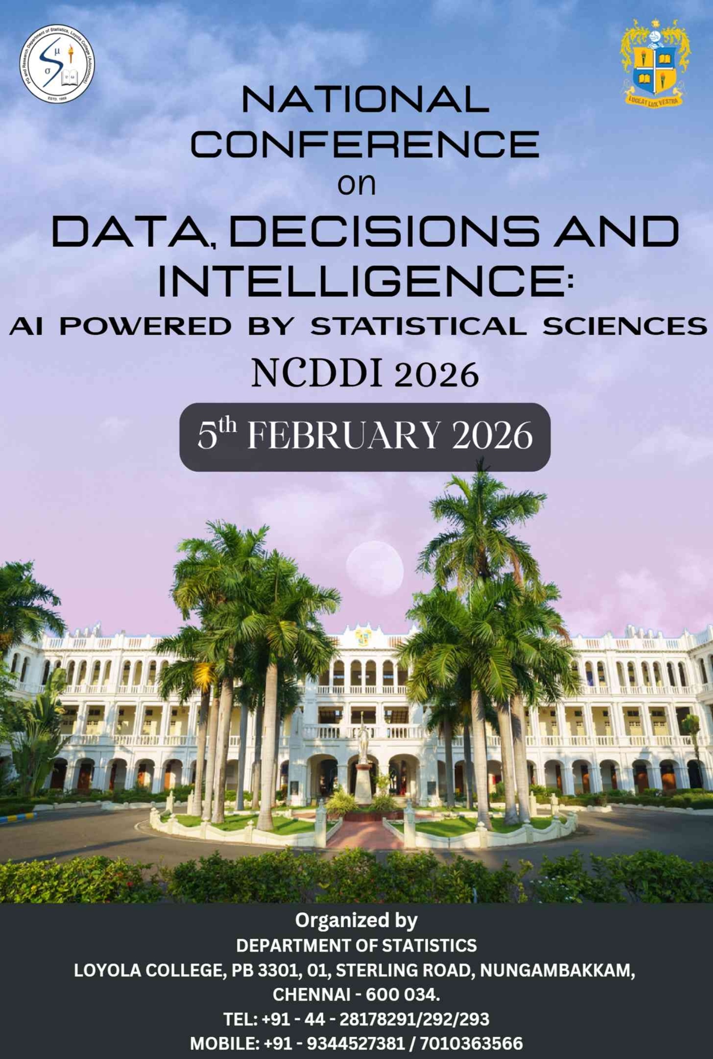National Conference on Data, Decisions and Intelligence (NCDDI 2026) - Invitation