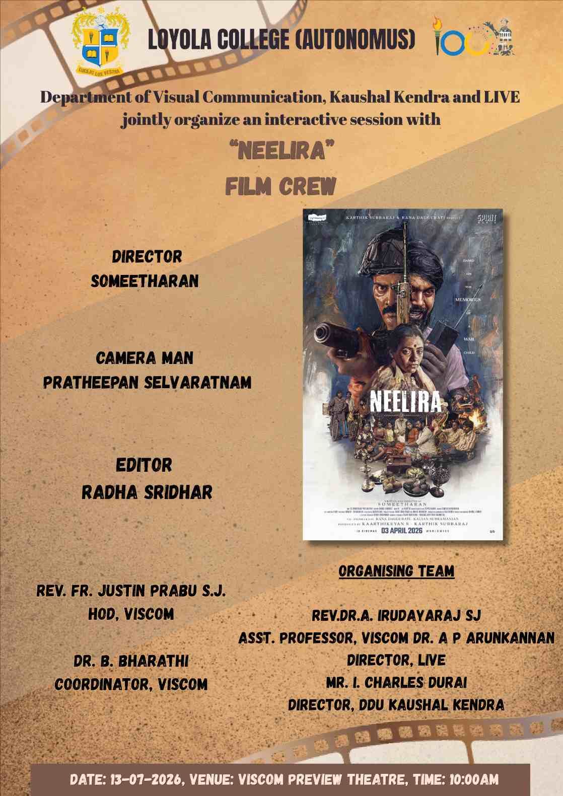 An Interactive Session with “NEELIRA“ Film Crew - Invitation