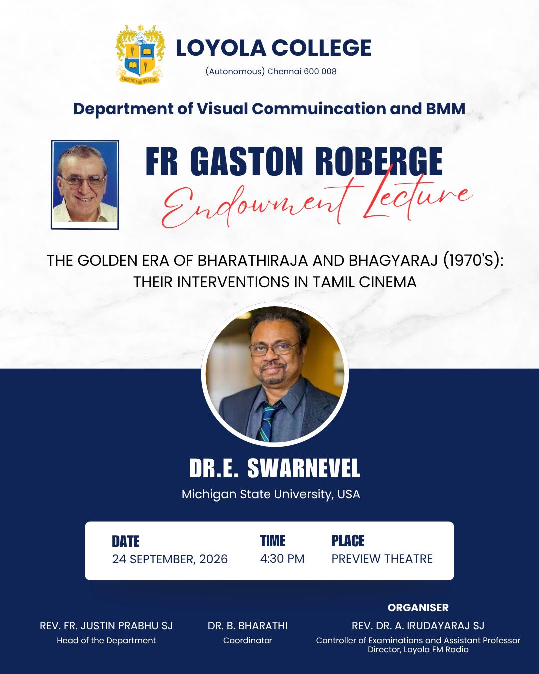 Fr. Gaston Roberge Endowment Lecture - Invitation