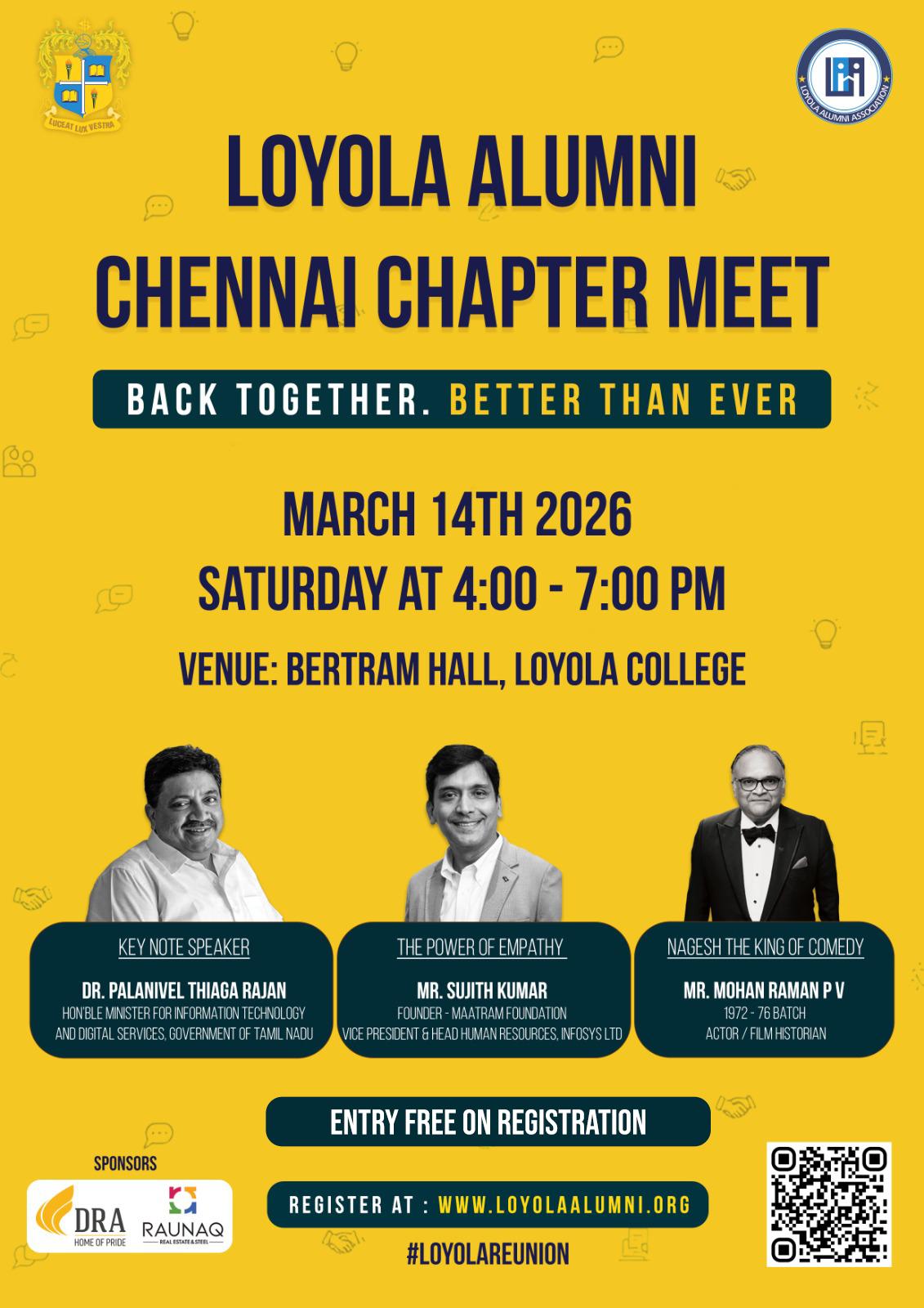 Loyola Alumni Chennai Chapter Meet - Invitation