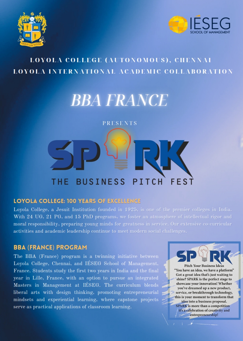 SPARK- The Business Pitch Fest - Invitation