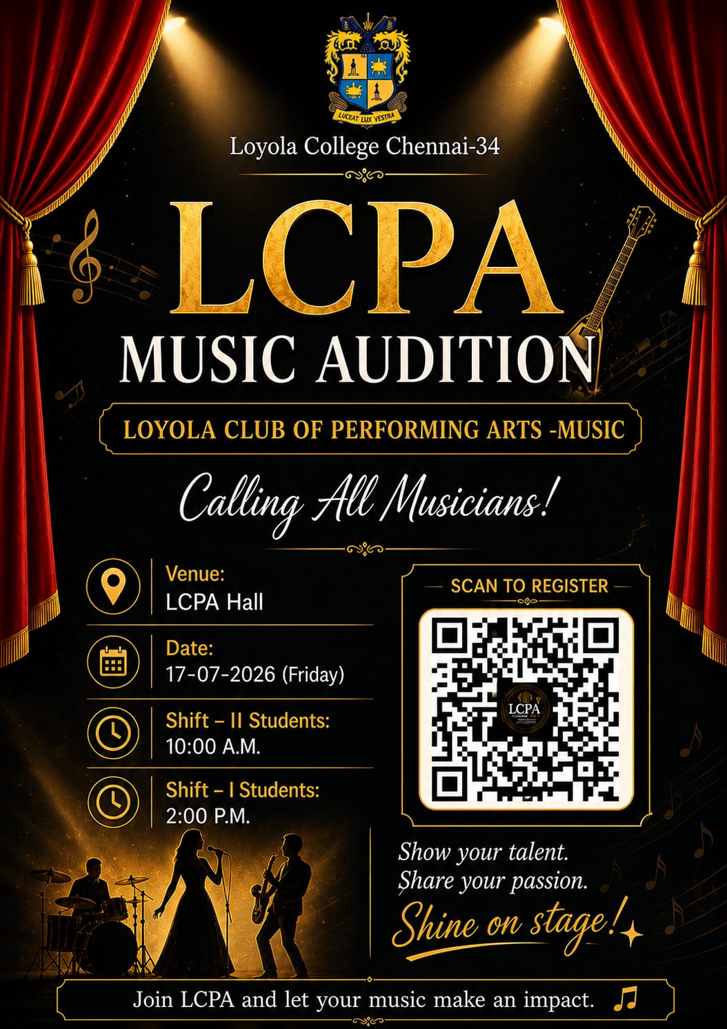 LCPA Music Audition - Invitation
