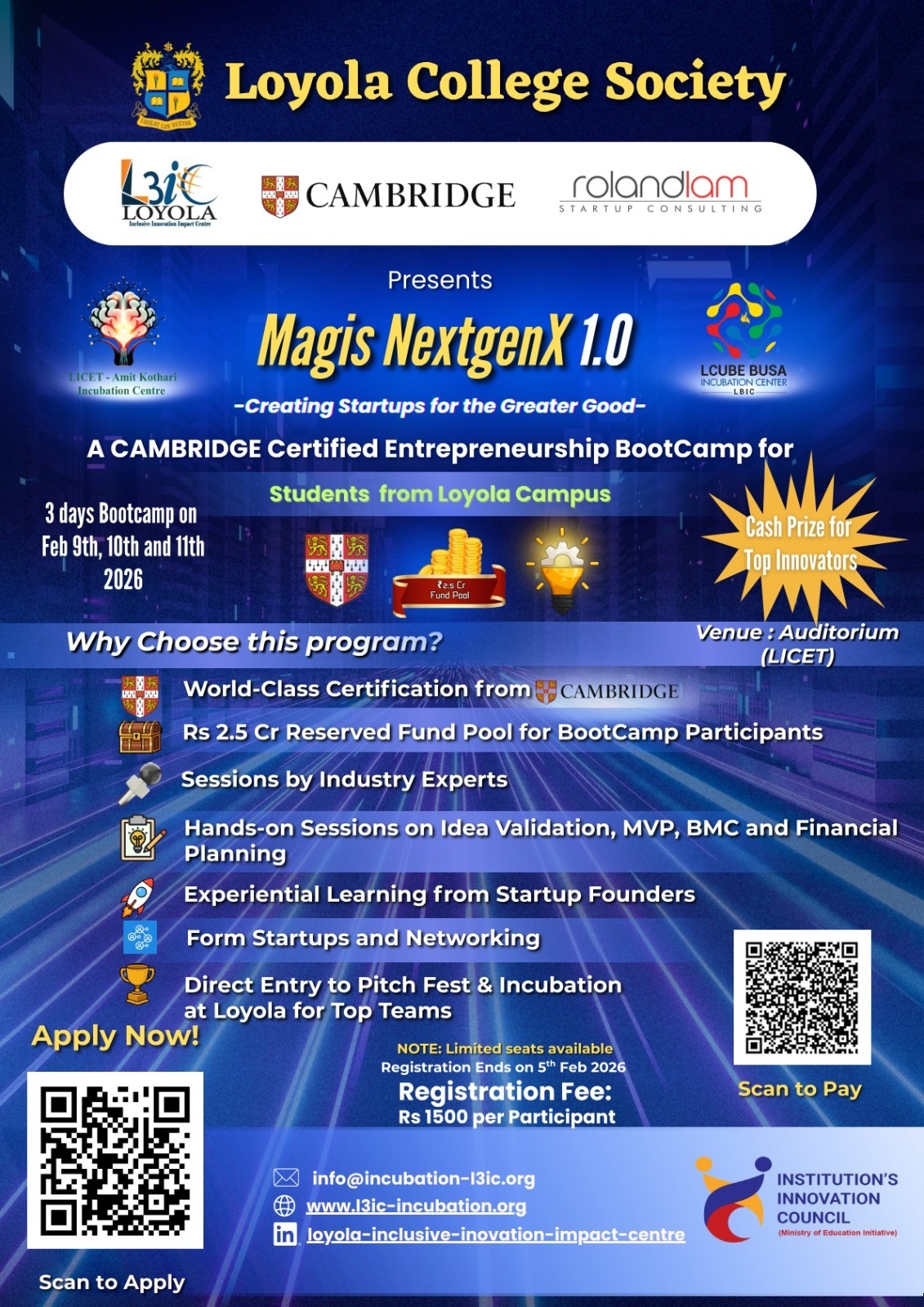 Magis NextgenX 1.0 (Entrepreneurship Bootcamp) - Invitation